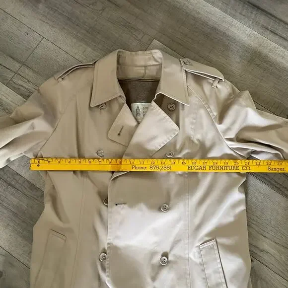 Trench Coat vintage London fog with zipper lined insert woman’s 14 petite - Picture 2 of 7